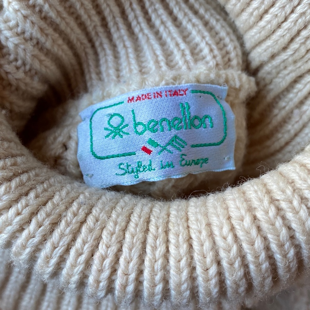 Benetton Cable Knit Sweater Dress - Vintage - Picture 5 of 5